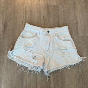 White Denim Shorts